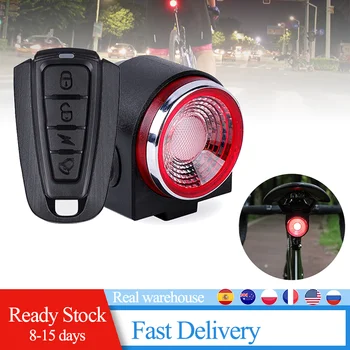 Alarmă Anti-furt Blocare Automată a Frânei de Ciclism Stop Control de la Distanță de Biciclete Lumina din Spate MTB Wireless Bell