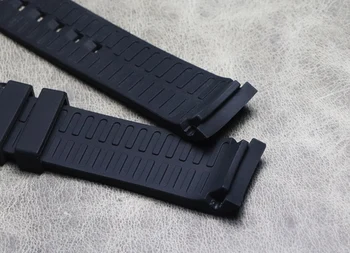Alb Negru Moale în aer liber curbat Silicon Cauciuc Watchband 18mm 20mm 22mm Pentru Seiko Oris Omega Rol de Curea de Ceas rezistent la apa curea