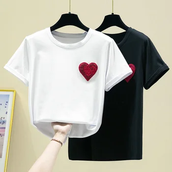 Alb, tricouri de bumbac pentru femei tricou negru koszulki damskie camiseta mujer 2020 tricou femme t-shirt, tricou femeie top de vara