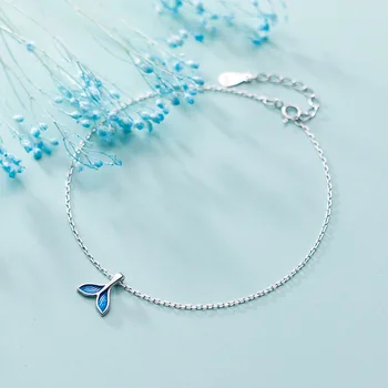 Albastru coadă de pește brățară simplă de design de bijuterii pentru femei