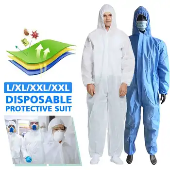 Albastru de Unică folosință Anti-epidemice Antibacterian din material Plastic de Închidere Izolare Costum de Protecție Îmbrăcăminte de protecție anti-Praf Combinezoane Antistatice