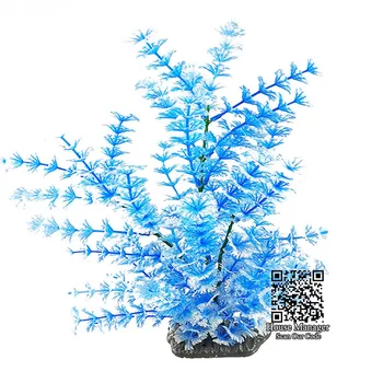 Albastru/Rosu/Verde 40cm Inaltime Acvariu Rezervor de Pește Ornamente Waterscape Decor din Plastic, Plante Artificiale Copac pentru acvariu