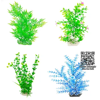 Albastru/Rosu/Verde 40cm Inaltime Acvariu Rezervor de Pește Ornamente Waterscape Decor din Plastic, Plante Artificiale Copac pentru acvariu