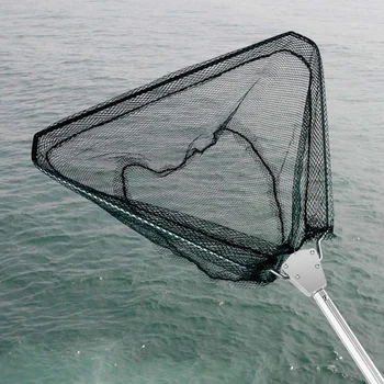 Aliaj de aluminiu Telescopic Pliabil Aterizare Plasă de Pescuit Retractabil Pol pentru Crap Pescuit Crab Capcana