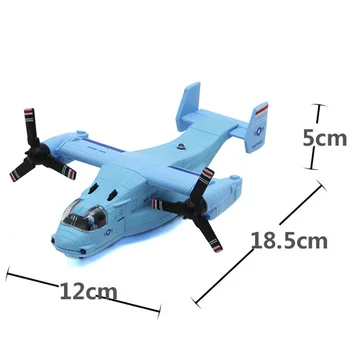 Aliaj turnat sub presiune V22 Osprey Elicopter Lumina Trage Înapoi Millity Avioane de Transport Masina copii Colectie Avioane de Jucărie Model