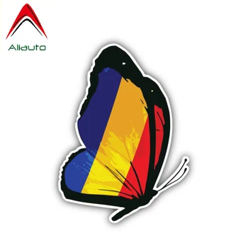 Aliauto Amuzant România Fluture Steagul Masini Windows Auto Autocolant Impermeabil Reflectorizant Creative Decal Accesorii,12cm*9cm