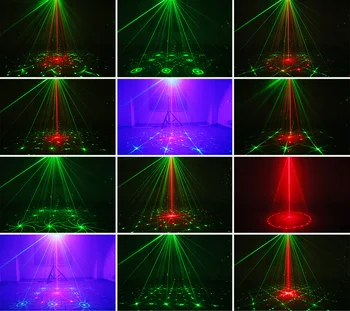 ALIEN de la Distanță Mini Rosu Verde 48 De Modele Etapă Laser Proiector de Iluminat de Efect Pentru Petrecerea de Crăciun de Vacanță DJ Disco Cu LED Albastru