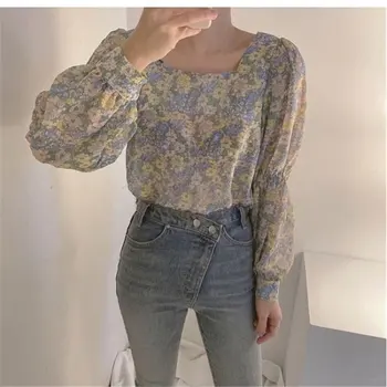 Alien Pisicuta Eleganta 2020 Streetwear Sifon Camasi Femei Mai Noi Blând Romance Topuri De Epocă Florale Vrac Birou Doamnă Bluze