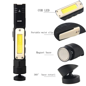 AloneFire COB Portabile Mobile Lumini de Lucru USB de Încărcare Multi-funcțional și Lumini Portabile Lumini de Lucru LED