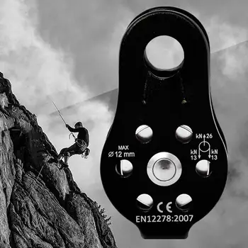 Alpinism Scripete Fix Sideplate Singur Scripete Scripete de Supraviețuire în aer liber Instrument de Mare Altitud Traverse de Tractiune Treapta de Siguranță 26KN Noi