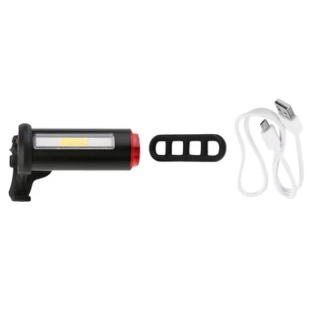 Aluminiu COB Cometa USB Reîncărcabilă Ciclism Biciclete Coada Lumina Stop cu LED-uri Impermeabil de Siguranță Biciclete Bancheta din Spate Lampă Lumină Bicicleta