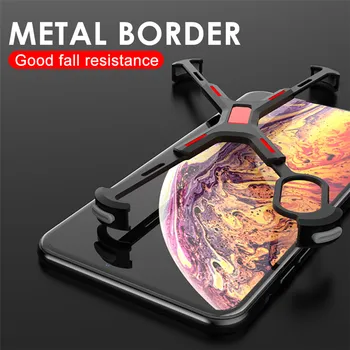 Aluminiu de Metal Goale Cadru de Caz pentru iPhone XR XS MAX Schuko X-Forma Barei de protecție la Frontieră Cover pentru iPhone XS X Proteja Caz