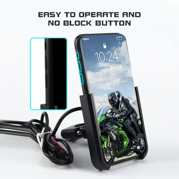 Aluminiu motociclete Biciclete Suport de Telefon incarcator USB suport de 360 de grade Motociclete biciclete ghidon retrovizoare telefon suport de Montare