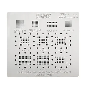 AMAO SSD1 BGA Reballing Șablon Șablon PENTRU SSD Solid state Drive de Memorie Flash, U-Disk NAND BGA152 132 316 272 Principal de Control 2246