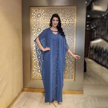 American de Îmbrăcăminte Rochii Abayas Pentru Femei Abaya Dubai Paiete si diamante arabă Caftan Musulman Moda Rochie de
