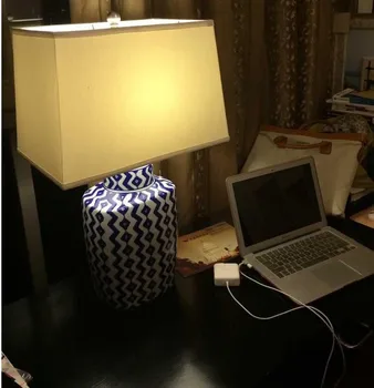 American Trase de Mână Ceramică Lampă de Masă pentru Studiu Camera de zi Dormitor Noptieră Lampa de Pat Cameră Decor Lumini de Noapte