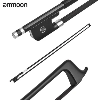 Ammoon 4/4 Vioara Vioara Arc din Fibra de Carbon Băț Rotund Broasca Abanos Negru Rafinat păr de Cal Bine Echilibrat Vioară Piese