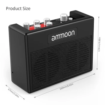 Ammoon POCKAMP Chitara Amplificator Built-in Multi-efecte 80 Ritmuri de Tobe Sprijin Funcția Tuner cu Intrare Aux Ieșire pentru Căști