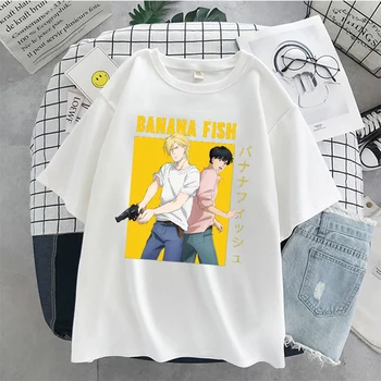 Amuzant Japonia Anime Banana Pește Tricou femei Manga Streetwear tricou Casual cu Maneci Scurte Tricou Homme Hip Hop de Top grafic Tees