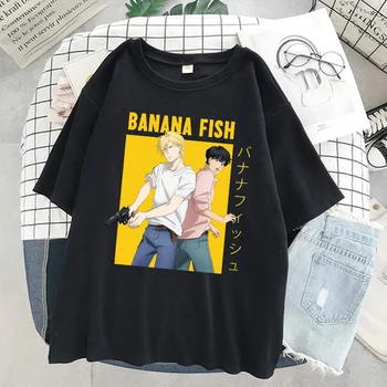 Amuzant Japonia Anime Banana Pește Tricou femei Manga Streetwear tricou Casual cu Maneci Scurte Tricou Homme Hip Hop de Top grafic Tees
