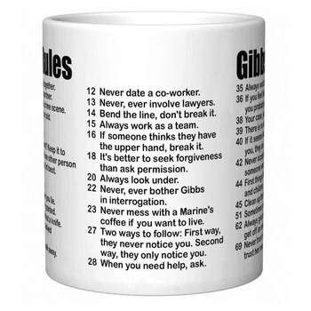 Amuzant regula lui Gibbs 11oz Ceramice Creative Cana de Cafea Noutate Cadouri pentru Fiica, Fiul Copii