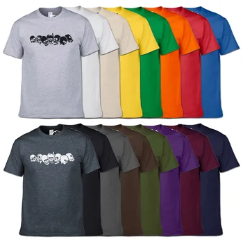 Amuzant Șapte Craniu T-shirt de Moda de Vară Casual pentru Bărbați T-Shirt 16 Culori de Înaltă Calitate Bumbac T-Shirt homme vetements camisas 3XL