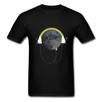 Amuzante tricouri Barbati Tricou Negru Desene animate Tricou de O Milionime Dark Side of the Moon Parodie Topuri Tees Nu se Estompeze Bumbac Streetwear