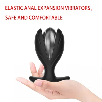 Anal, Dop De Expansiune Șoc Electric Pulse Vibrator De Prostata Pentru Masaj Adult Jucarii Sexuale Pentru Barbati De La Distanță Contro Silicon Reîncărcabilă
