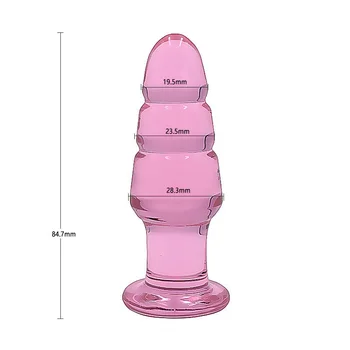 ANAL PLUG Cristal Fundul Prize Set Sticlă Pyrex Anal Dildo Mingea Șirag de mărgele Penis Fals Masturbarea femeilor Jucărie Sexuală pentru Adulți Femei Bărbați Gay