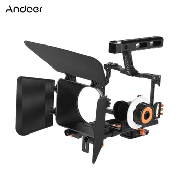 Andoer C500 Camera Video Camera Video Cușcă Rig Kit Caseta Mat+Follow Focus+Mâner pentru Sony A7S/A7/A7R ILDC Camera