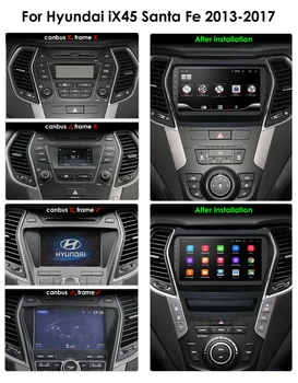 Android 9 Inci Radio Auto pentru Hyundai IX45 Santafe 2013 - 2017 Masina un Player Multimedia 2 Din cu GPS de Navigare Stereo