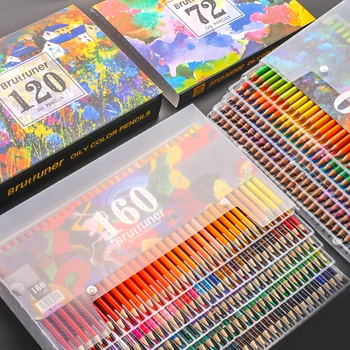 Andstal 48/72/120/160/180 Profesionale Ulei de Culoare Creion de Acuarelă, Desen creioane colorate din lemn de culoare creioane colorate pentru copii