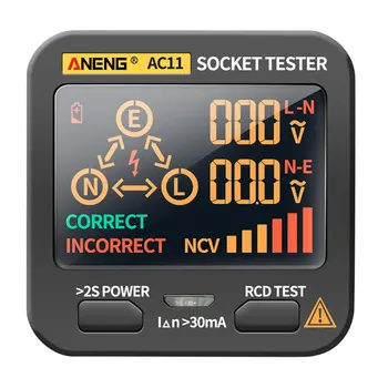 ANENG AC11 Socket Tester Pro Tensiune de Test Soclu Detector UNIT UE Plug Ground Zero Linie Plug Polaritate Faza Verifica