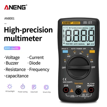 ANENG AN8001 Multimetru Digital Profesional 6000 De Capete de acuzare Condensator tester EsrMeter Tensiune Multitester Universal Metru Tester