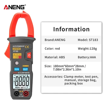 ANENG ST183 Digital ampermetric AC Curent 6000 De Capete de acuzare True RMS Multimetru DC/AC Tester de Tensiune Hz Capacitate NCV Ohm Teste
