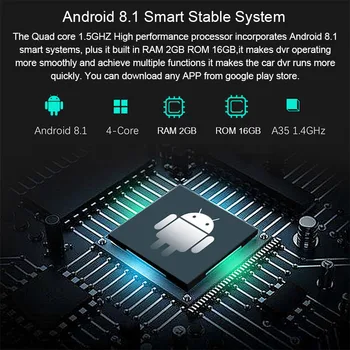 Anfilite 4G vehicul dashcam 2+16GB de 7 inch navigatie GPS Android 8.1 Auto DVR Dash camera Auto Video Recorder cu ADAS WiFi