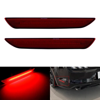 ANGRONG 2x Spate cu LED de Marcare Laterală a Barei de protecție Reflector de Lumină Lămpi Roșii Obiectiv Pentru Ford Mustang+