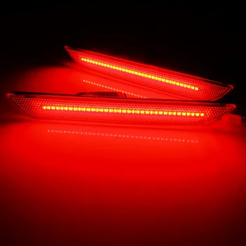 ANGRONG 2x Spate cu LED de Marcare Laterală a Barei de protecție Reflector de Lumină Lămpi Roșii Obiectiv Pentru Ford Mustang+