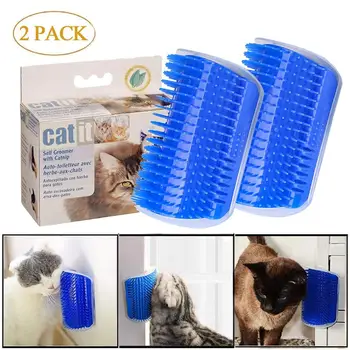 Animal de casă pisică câine Auto Frizer 2 Pack Instrument de Îngrijire a Părului Îndepărtarea Perie Pieptene pentru Câini Pisici Perete Colț de Intretinere Masaj Pieptene Jucărie