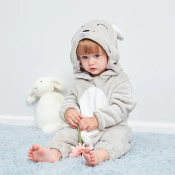 Animal Mouse-ul Haine pentru Copii Kigurumis Trusou Nou-născut Romper Amuzant Copil Drăguț pentru Băieți și Fete de Îmbrăcăminte cosplay Costum cu Gluga Costum