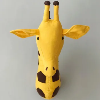 Animale 3D Capul de Perete Drăguț de Pluș Agățat de Perete Jucarii Copii Camera de Animale Perete Sculpturi--Girafa