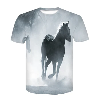 Animale 3D color cal rotund gat de înaltă calitate T-shirt de vară 2020 barbati casual cu maneci scurte T-shirt imprimat top