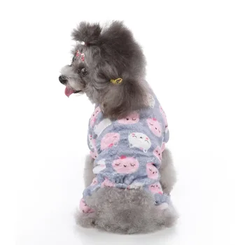 Animale De Companie Animale Drăguț Imprimate Pijamale Confortabile, Frumoase Pijamale Pentru Mici Câini De Talie Medie Toamnă & Iarnă Acasă Strat Cald