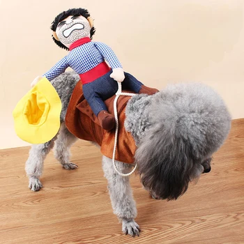 Animale De Companie Câine Haine De Cowboy Rider Costum Pentru Petrecerea De Halloween Craciun Decoratiuni Festival Costum Uza