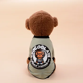 Animale de Companie drăguț T-shirt-uri de Moda Acasă Haina pentru Catelus Mic Câine Pisică Haine Teddy Pomeranian Schnauzer Haine pentru animale de Companie Câine Hanorace