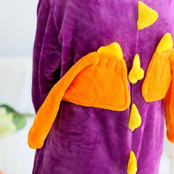 Animale Kigurumi Purple Dragon, Costum de Dinozaur copii Adulti Scutec Flanel Halloween Femei Anime Salopeta Deghizare Onepiece Costum