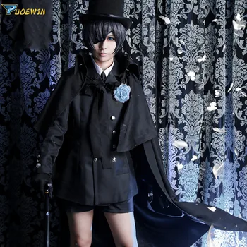 Anime Black Butler Ciel Phantomhive Înmormântare Cosplay Costum Kuroshitsuji Costum De Halloween