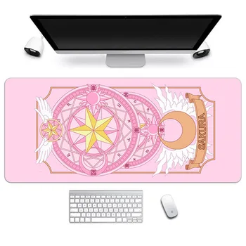 Anime Cardcaptor Sakura Mousepad Gamer Drăguț 80x30cm Kawaii Mari Gaming Mouse Pad XL Blocare Marginea Laptop Notebook Birou Mat