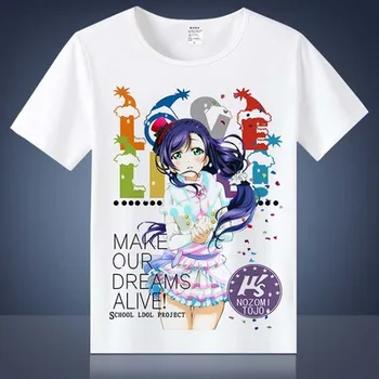 Anime De Dragoste Live! Maneci scurte T-Shirt iubesc viata Școala Idol Proiect Tricouri Noi Kotori Minami & Honoka Kousaka Tipărite TX157
