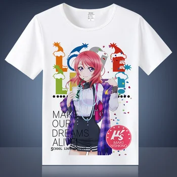 Anime De Dragoste Live! Maneci scurte T-Shirt iubesc viata Școala Idol Proiect Tricouri Noi Kotori Minami & Honoka Kousaka Tipărite TX157